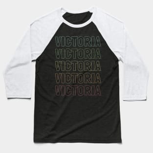 Victoria Name Pattern Baseball T-Shirt